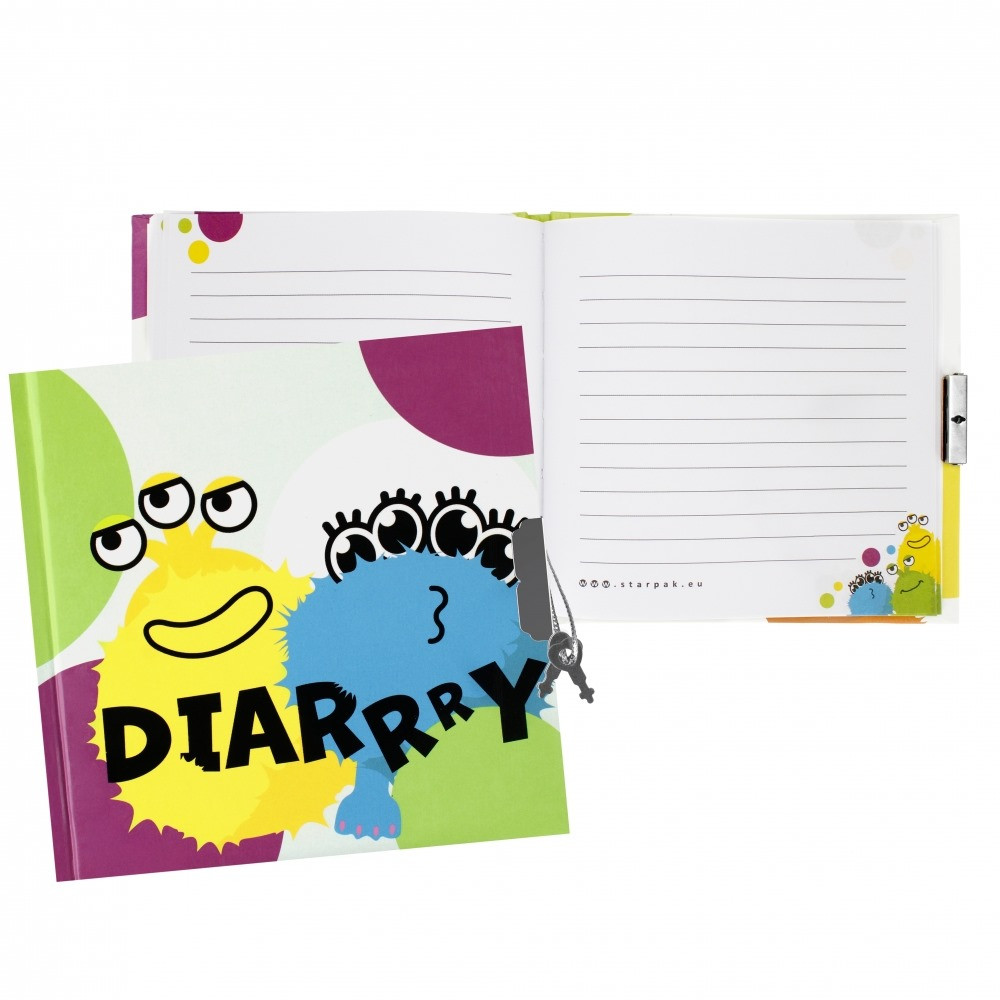 Pamiętnik zamykany 135x135 Monster Starpak 512441