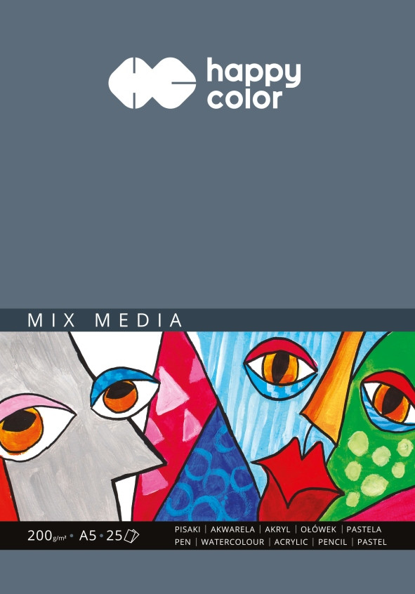 Blok Mix Media Art. A5 25 ark 200g Happy Color Staedtler HA 3720 1520-A25