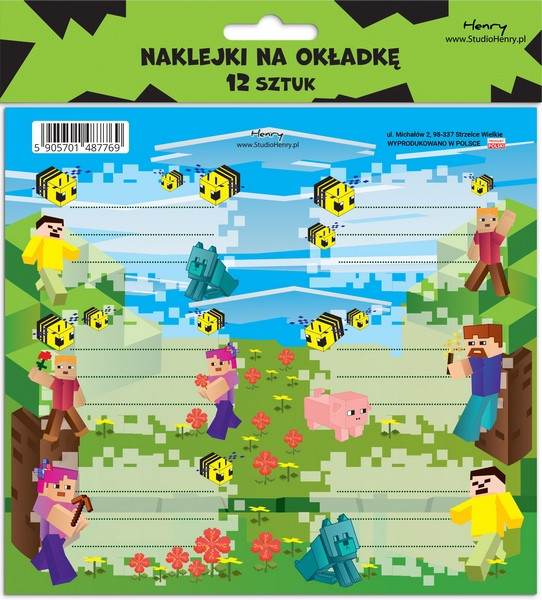 Naklejki na okładkę 2 (12szt) Gra 2 Henry