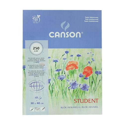 Blok do akwareli 30x40/10k 250g fakturowany Canson