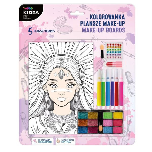 Kolorowanka plansze Make-up KPLDMKA Kidea Derform