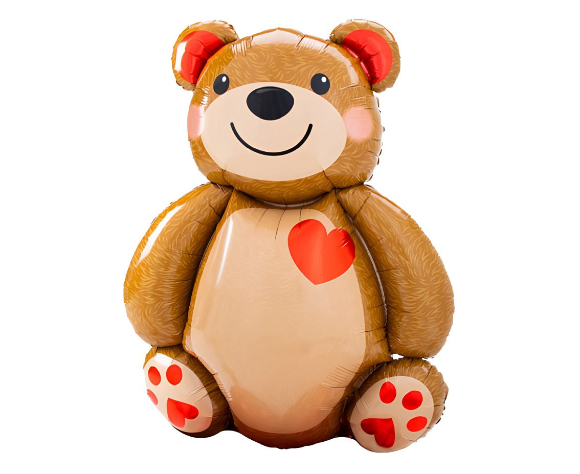 Balon foliowy Miś z serduszkiem 48x65cm FG-TEF2 GoDan
