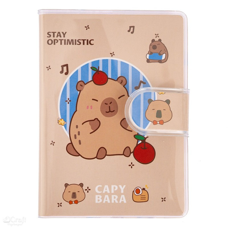 Notes A7/70k z zamknięciem - Kapibara beżowy DPCA-023 Dalprint