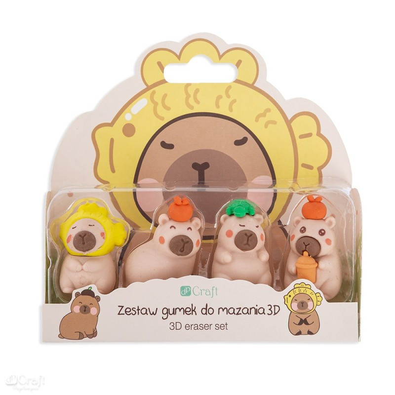 Zestaw gumek do mazania 3D - Kapibara 4szt DPCA-011 Dalprint