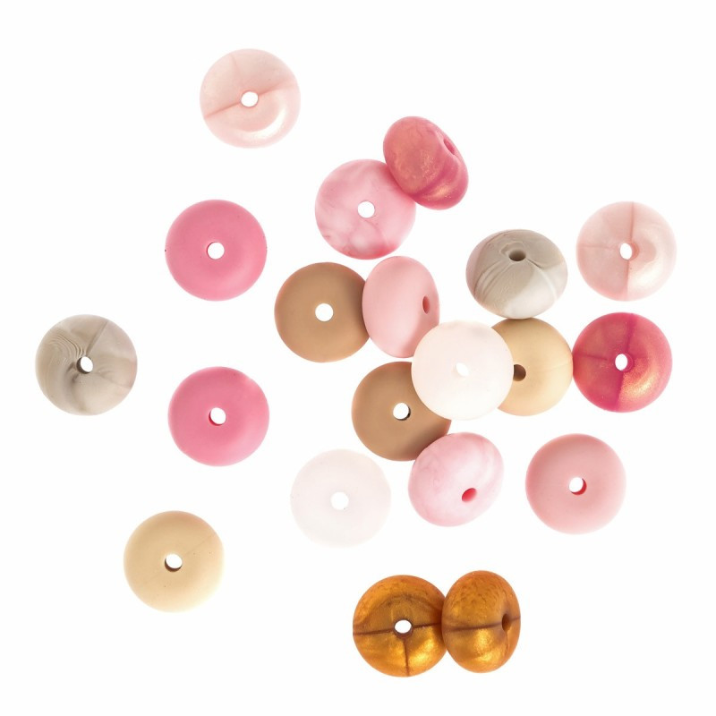 Koraliki silikonowe 20szt - Quartz Rose GRKO-162 Dalprint