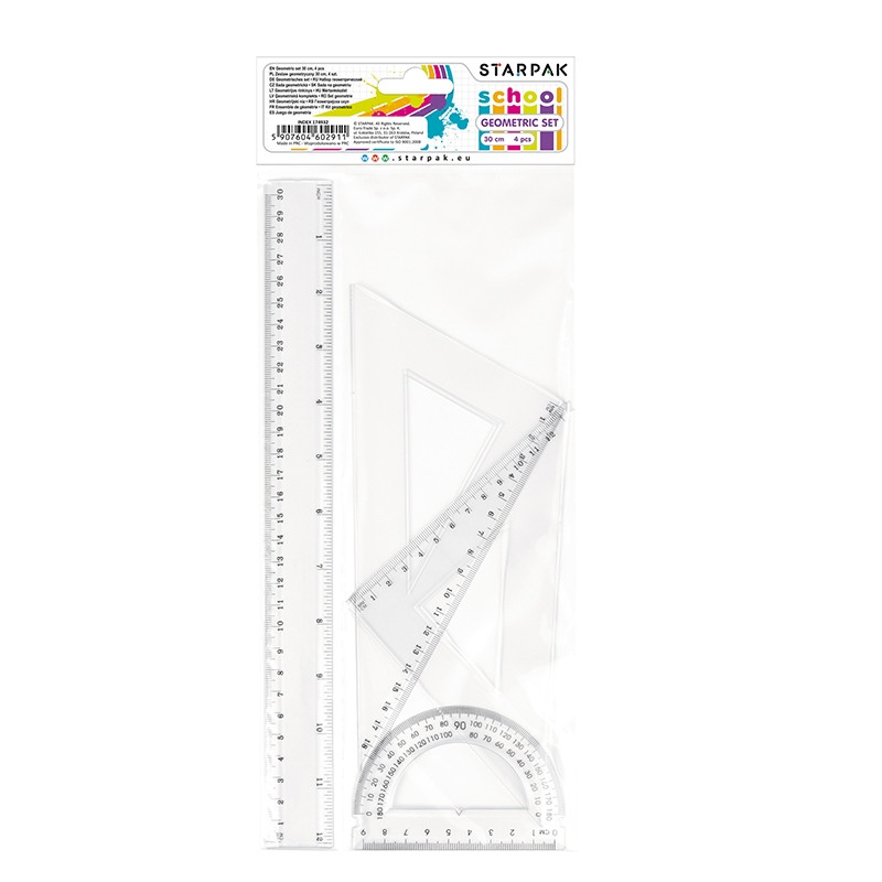 Zestaw geometryczny 30cm (4 el.) 174932 Starpak