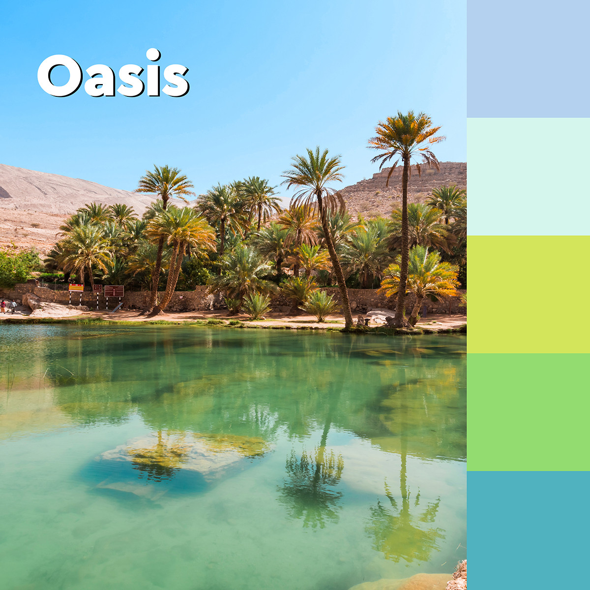 Karteczki samoprzylepne Post-it Super Sticky Oasis 76x76mm 5x90k