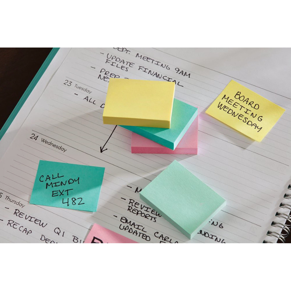 Karteczki samoprzylepne Post-it Super Sticky Oasis 76x127mm 5x90k