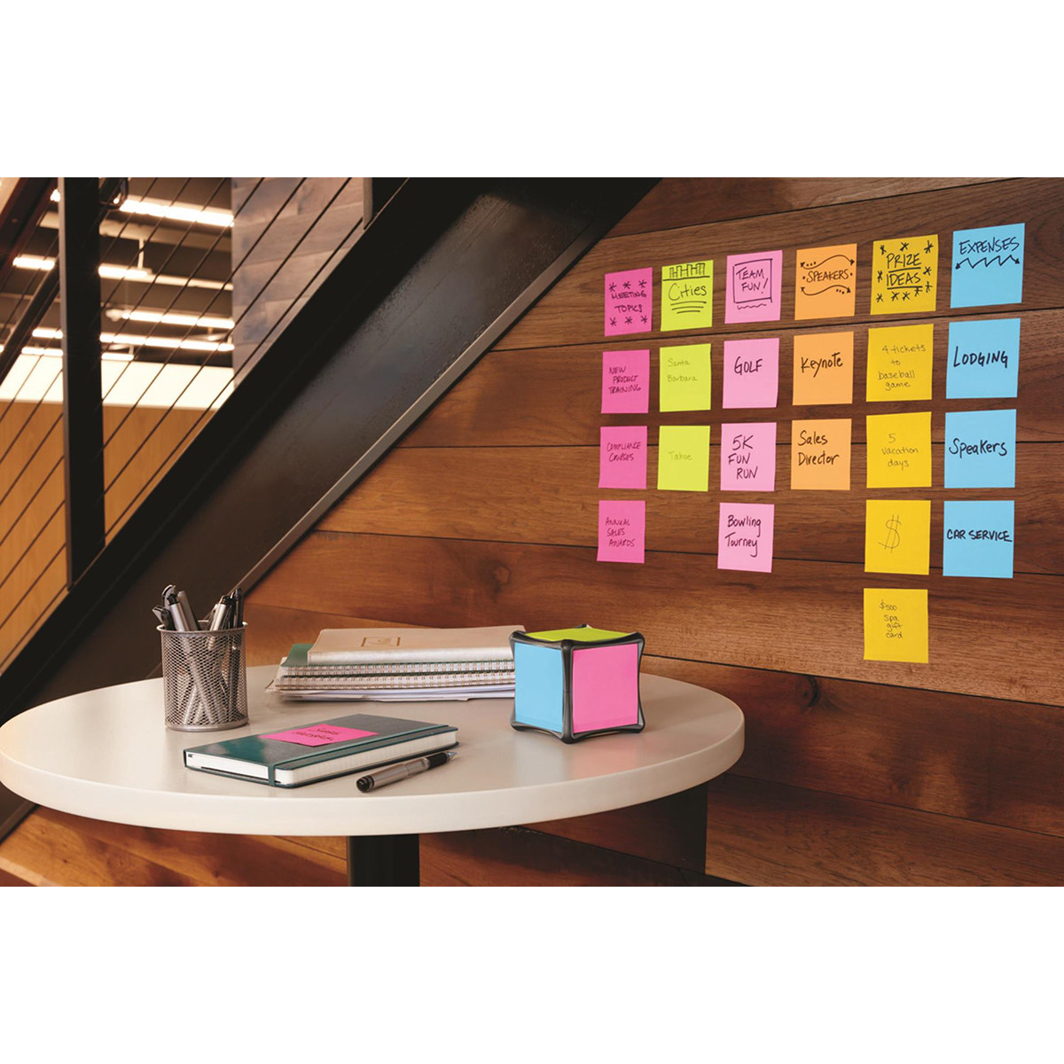 Karteczki samoprzylepne Post-it® Energetic 76 x 127mm 6 bloczków