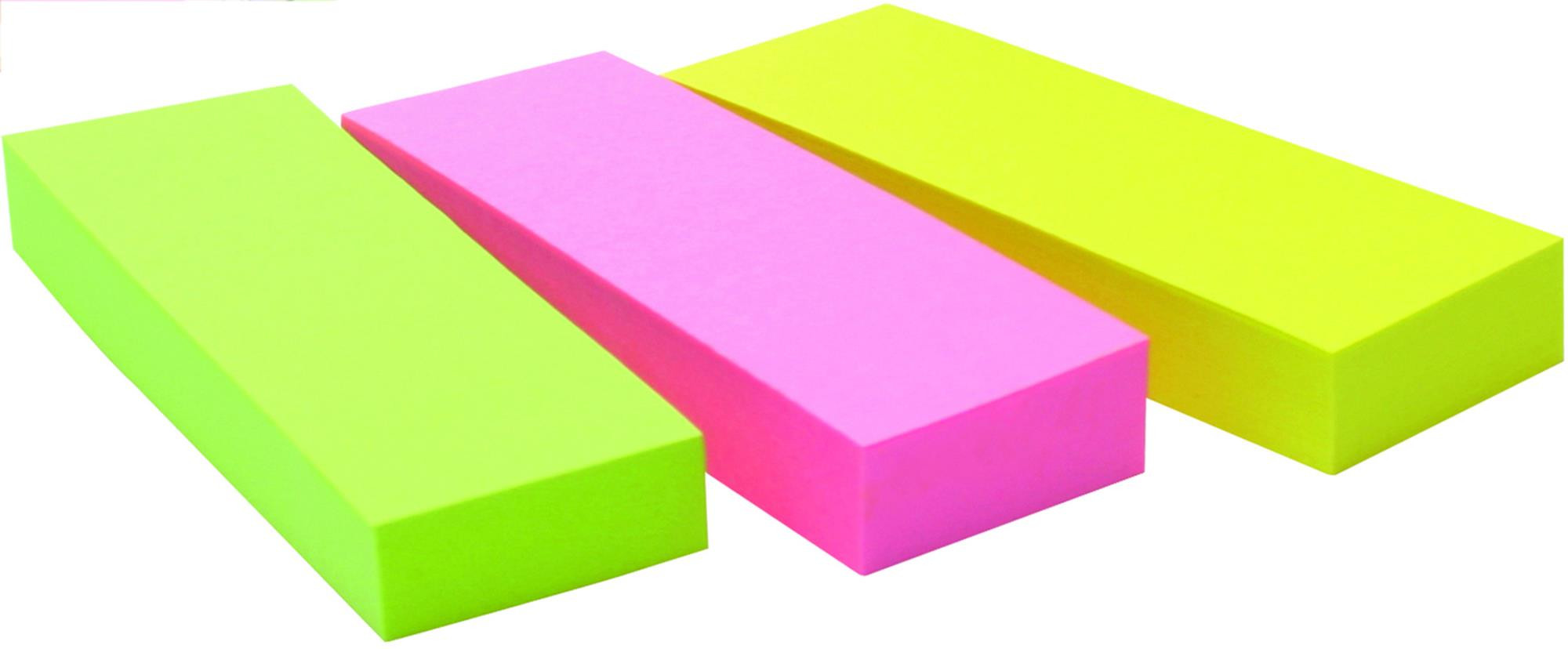 Znaczniki samoprzylepne Post-it 4kol. 25x76mm 3x100