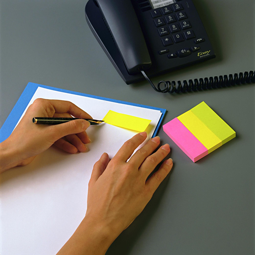 Znaczniki samoprzylepne Post-it 4kol. 25x76mm 3x100