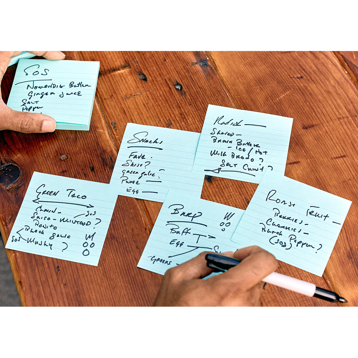 Karteczki samoprzylepne Post-it Super Sticky XL Oasis w linię 101x101mm 6x90k