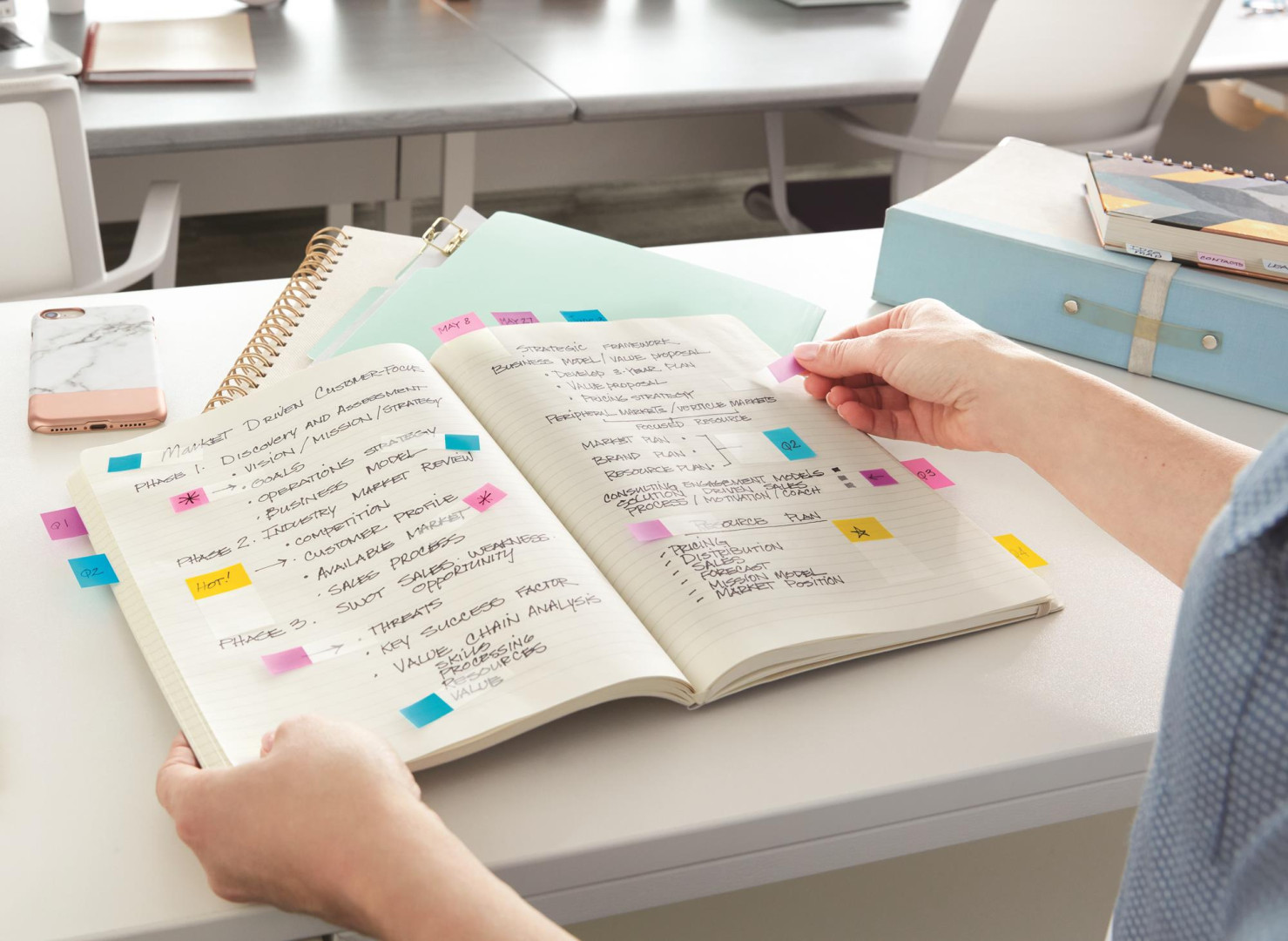 Zakładki indeksujące Post-it fioletowe 25,4x43,2mm 50szt.