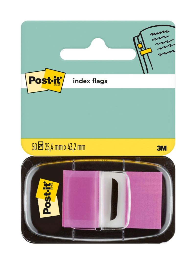 Zakładki indeksujące Post-it fioletowe 25,4x43,2mm 50szt.