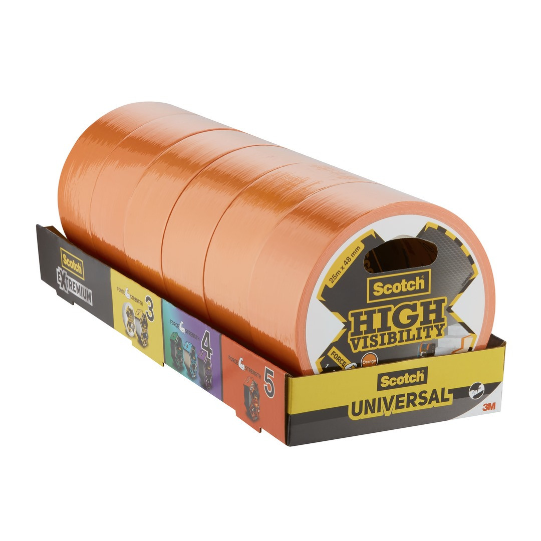 Taśma naprawcza uniwersalna mocno widoczna 25m x 48mm pomarańczowa Scotch