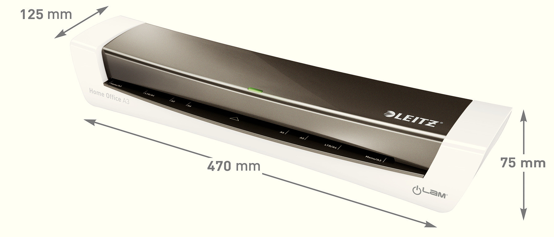 Laminator A3 Leitz iLAM Home Office szary