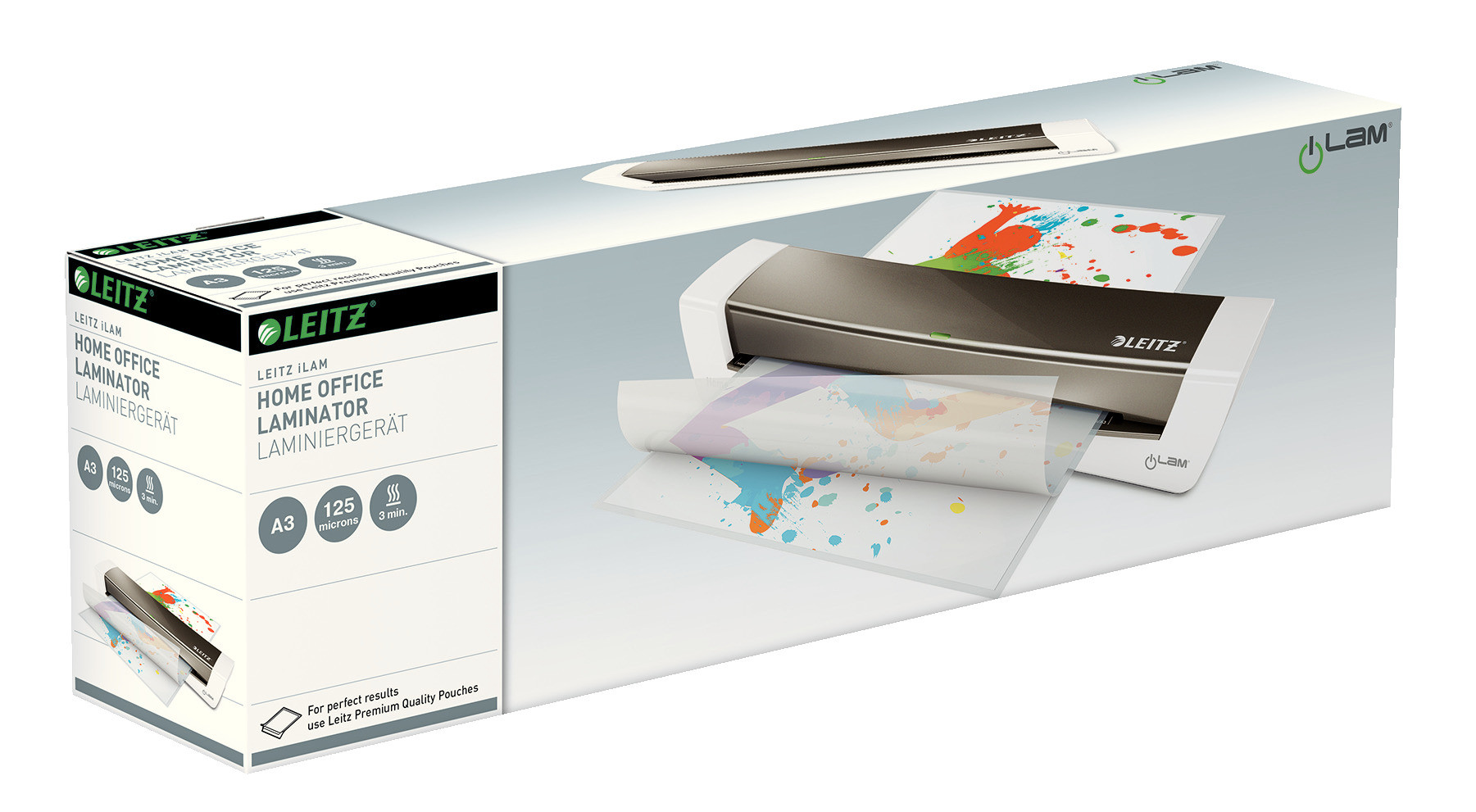 Laminator A3 Leitz iLAM Home Office szary