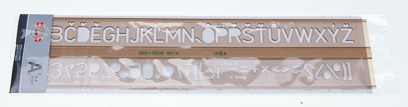 Szablon liter/cyfr 14mm KohINoor