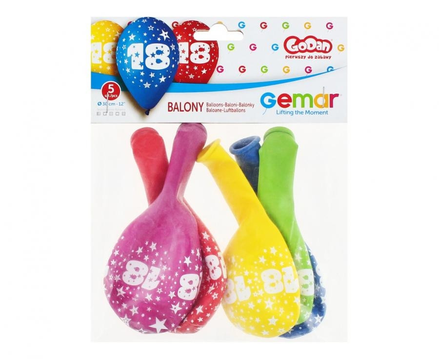 Balony Premium ,,Balony 18" śr. 30 (5szt) GS110/18 GoDan