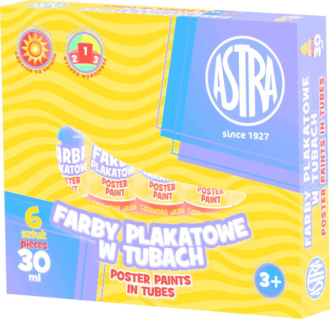 Farba plakatowa Astra tuba 30 ml czarna