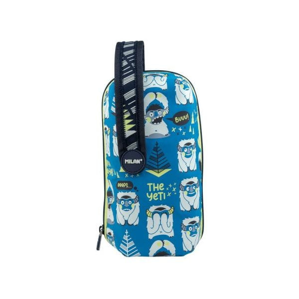 Multipiórnik owalny z 4 piórnikami THE YETI niebieski Milan