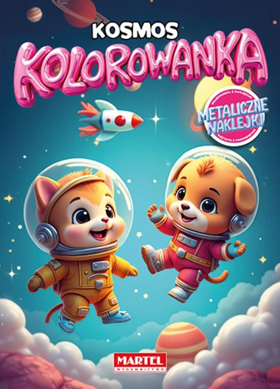 Kolorowanka z naklejkami metalicznymi Martel