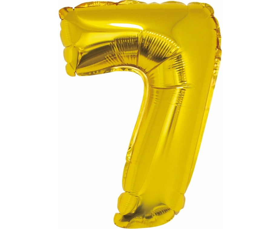 Balon foliowy ,,Cyfra 7" złota 91cm GoDan