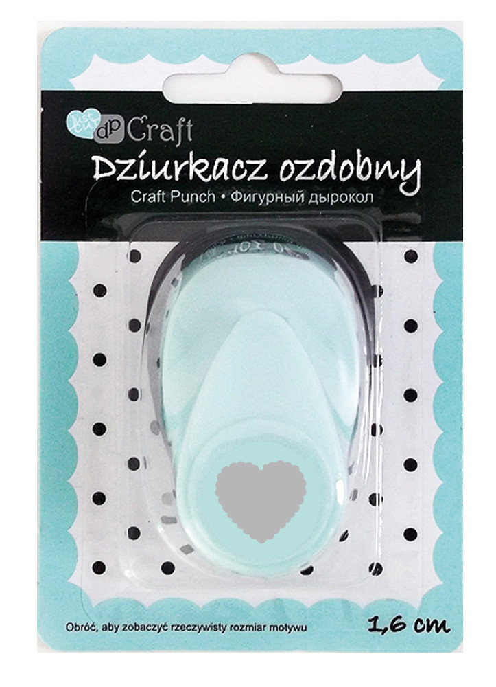 Dziurkacz ozdobny 1,6 cm Serce falbanka JCDZ-105-009 Dalprint