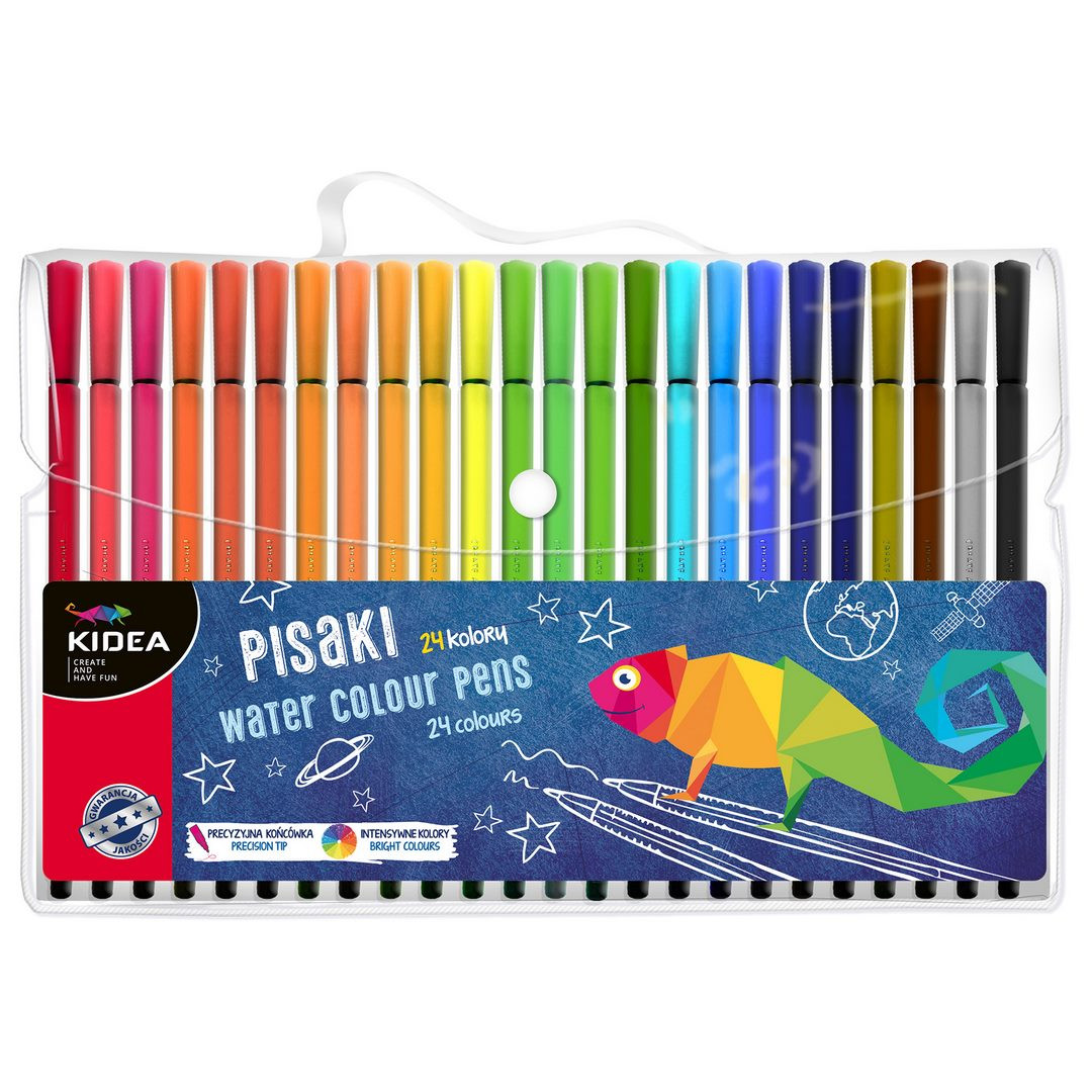 Pisaki w etui 24 kolory Kidea