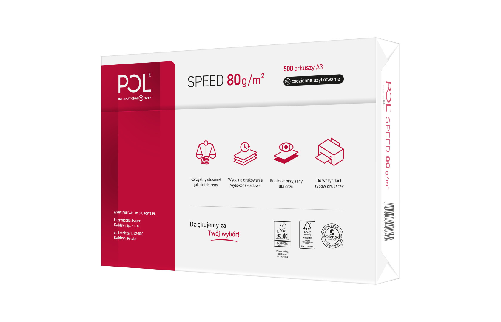 Papier ksero POLspeed A3/80g