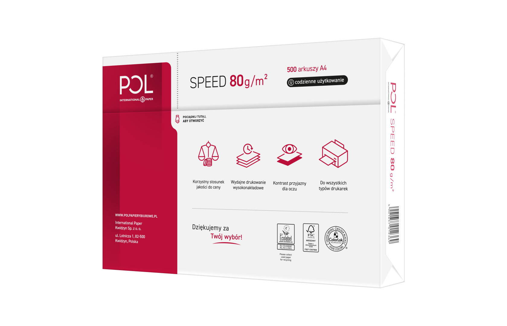 Papier ksero POLspeed  A4/80g