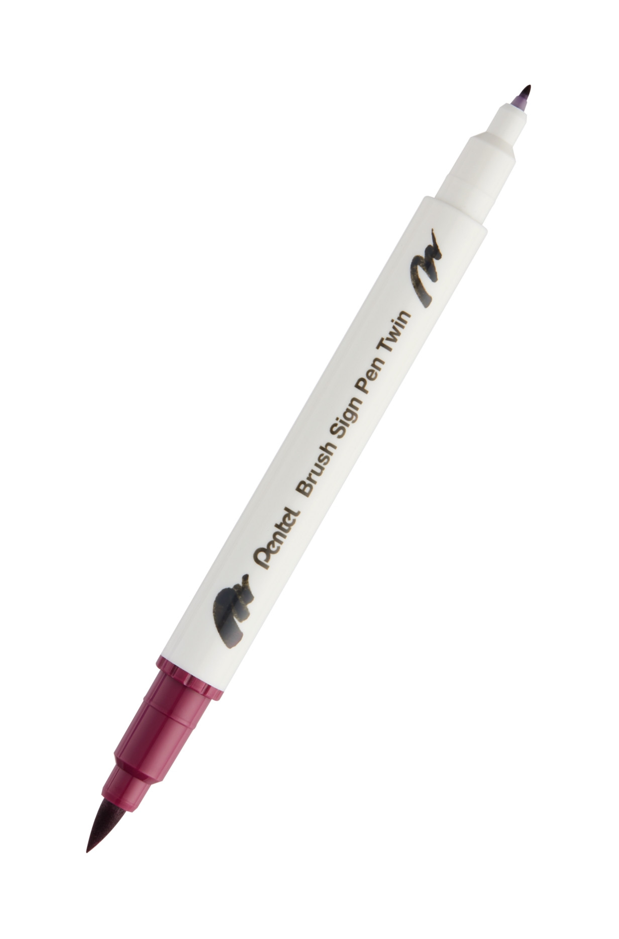 Pisak Brush dwustronna końcowka SESW30C-T128 Pentel Dark Red