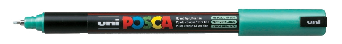 Marker z farbą plakatową Uni Posca, PC-1MR 0,7mm metaliczny zielony