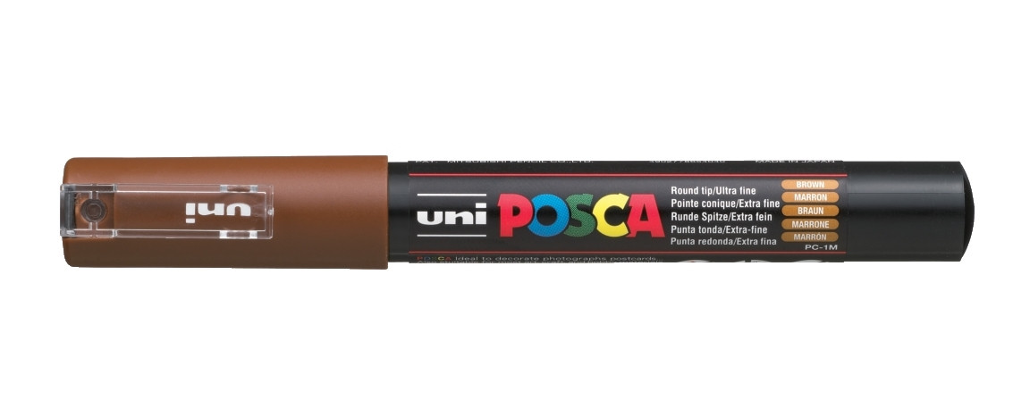 Marker z farbą plakatową Uni Posca, PC-1M 0,7mm brązowy