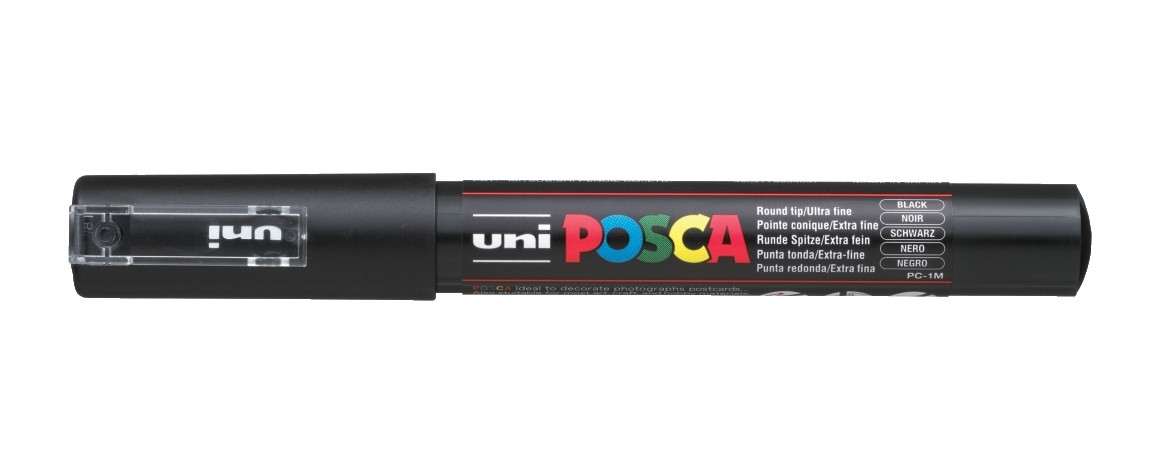 Marker z farbą plakatową Uni Posca, PC-1M 0,7mm czarny