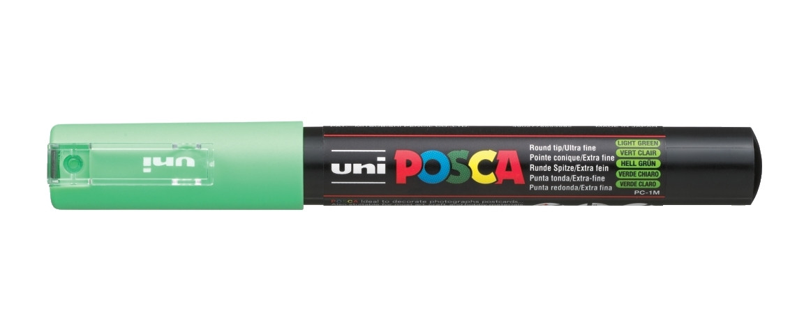 Marker z farbą plakatową Uni Posca, PC-1M 0,7mm jasny zielony
