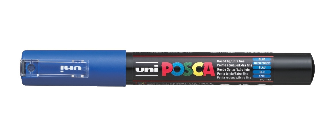 Marker z farbą plakatową Uni Posca, PC-1M 0,7mm granatowy