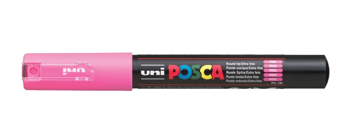 Marker z farbą plakatową Uni Posca, PC-1M 0,7mm różowy