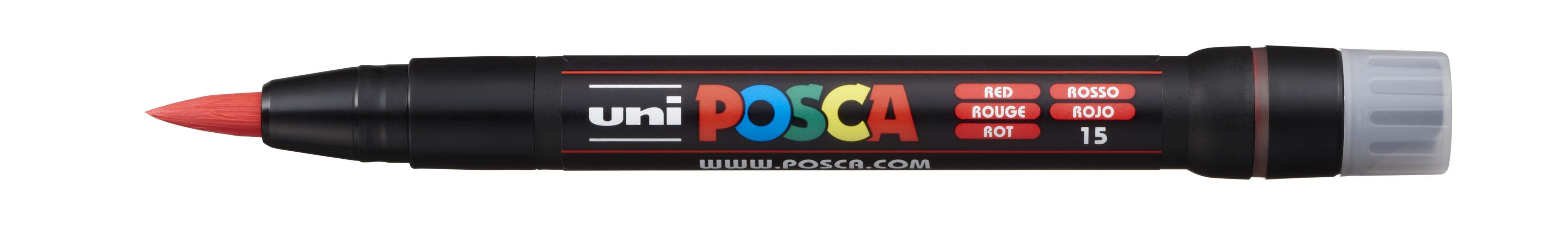 Marker z farbą plakatową Uni Posca, PCF-350 czerowny