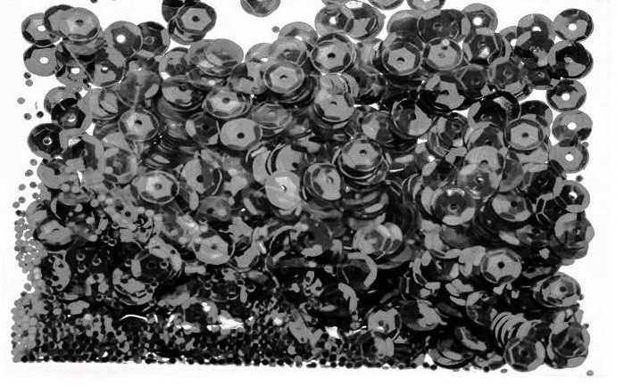 Cekiny błyszczące 8mm 10g szare B210 Brewis