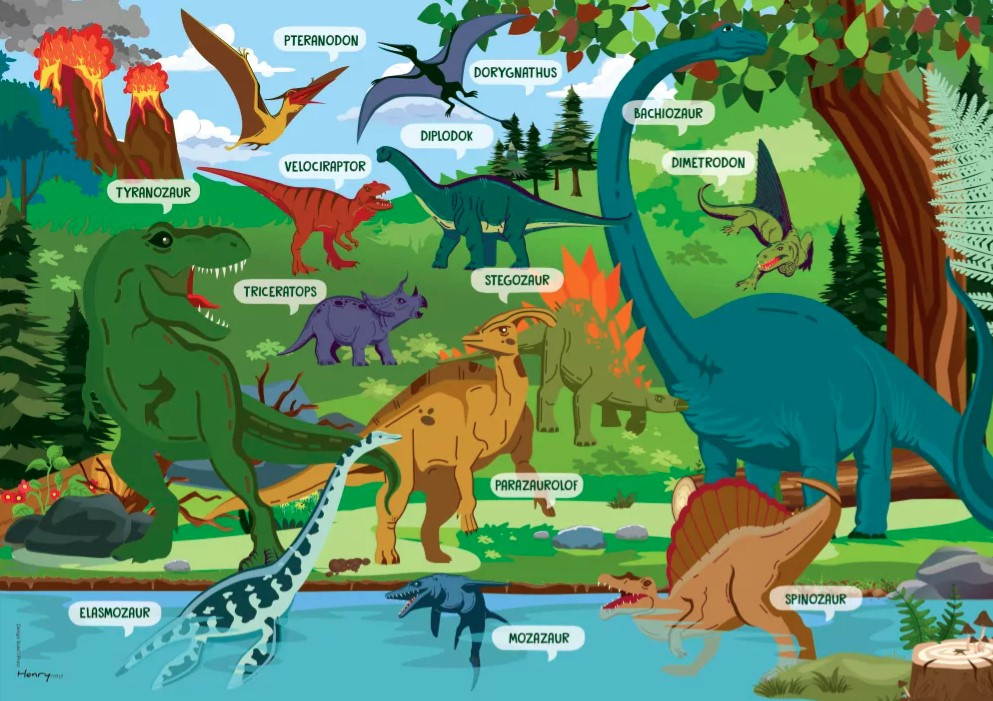 Podkład biurkowy Dinozaury Henry