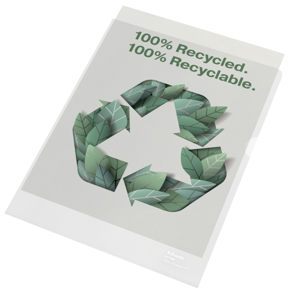 Ofertówka Esselte 100% Recycled Premium A4/100 groszkowa (100mic)
