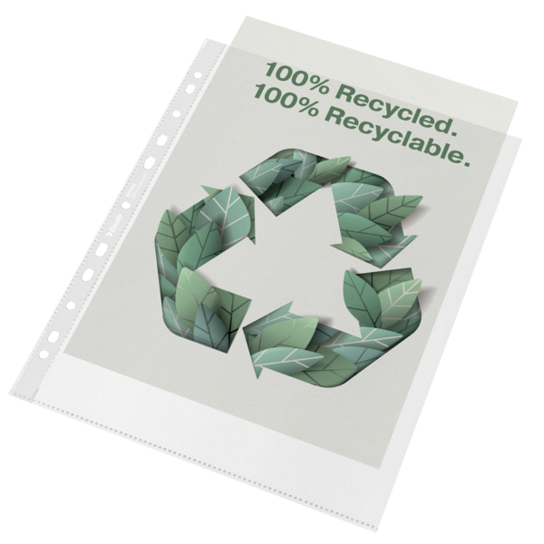 Koszulka Esselte 100% Recycled Premium A4/50 Maxi groszkowa 70mic