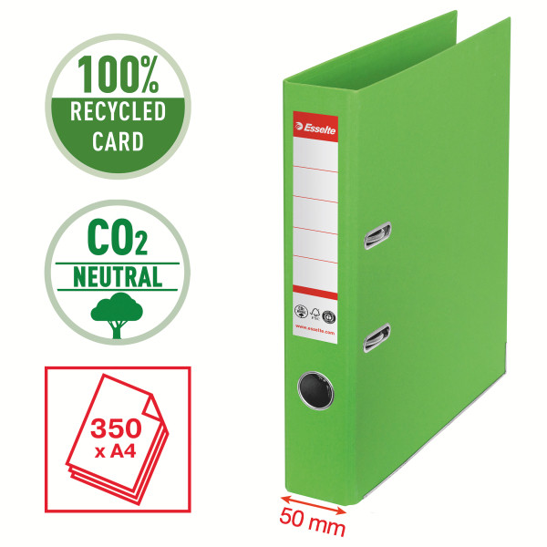 Segregator Esselte No.1 A4/50, neutralny pod względem emisji CO2, zielony