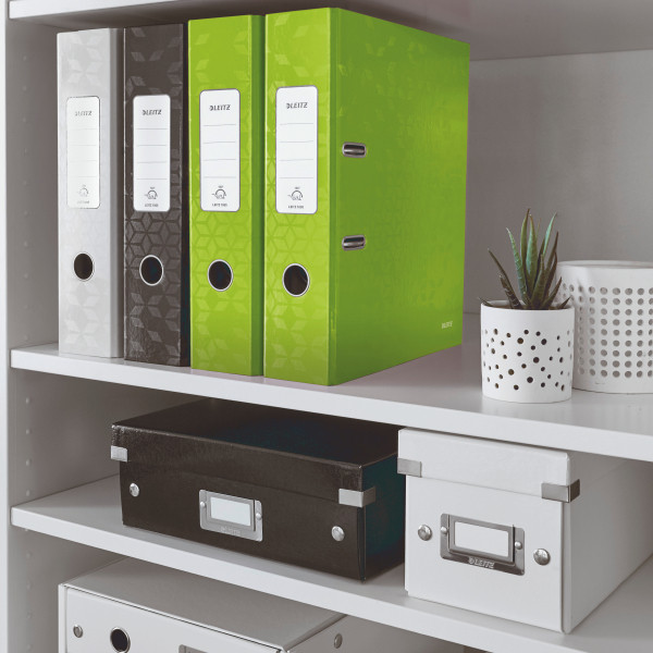 Segregator Leitz A4/80 180° WOW laminowany zielony