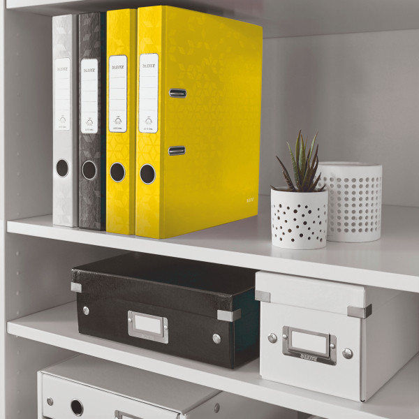 Segregator Leitz  A4/50 180° WOW laminowany żółty