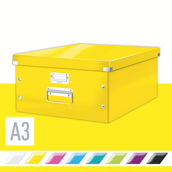 Pudełko do przechowywania A3 Leitz Click&Store WOW żółte