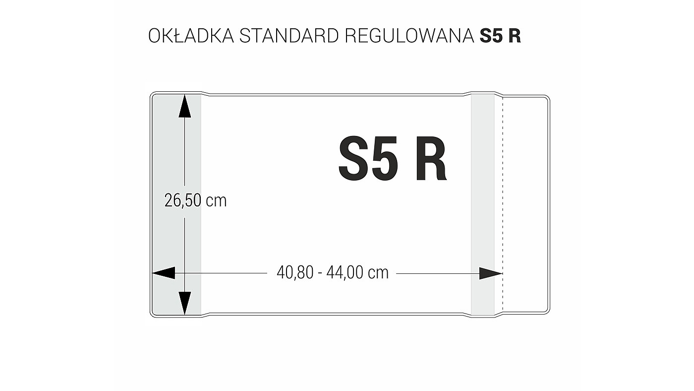 Okładka na zeszyt 25szt. regulowana S5-265 Biurfol