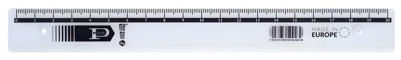 Linijka plastikowa 20cm MemoBe Pratel ML104-00