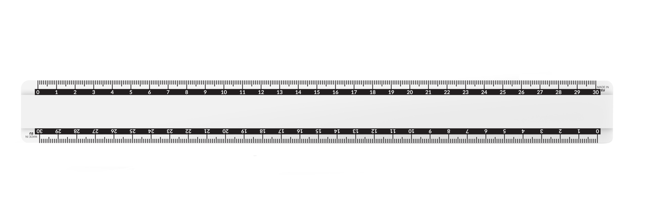 Linijka plastikowa 30cm dwustronna z uchwytem MemoBe Pratel